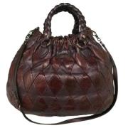 Pre-owned Leather handbags Miu Miu Pre-owned , Purple , Dames