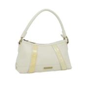 Pre-owned Leather shoulder-bags Burberry Vintage , White , Dames