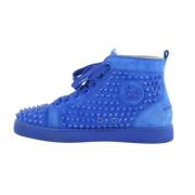 Pre-owned Fabric sneakers Christian Louboutin Pre-owned , Blue , Heren