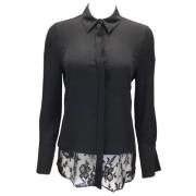 Pre-owned Silk tops Alexander McQueen Pre-owned , Black , Dames