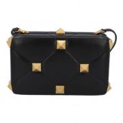 Pre-owned Leather shoulder-bags Valentino Vintage , Black , Dames