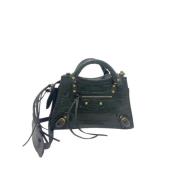 Pre-owned Leather handbags Balenciaga Vintage , Green , Dames