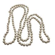 Pre-owned Metal necklaces Chanel Vintage , Beige , Dames