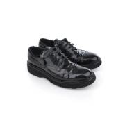 Pre-owned Leather flats Prada Vintage , Black , Dames