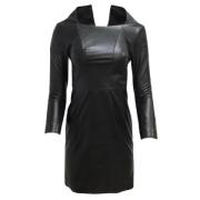 Pre-owned Leather dresses Chanel Vintage , Black , Dames