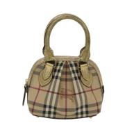 Pre-owned Leather handbags Burberry Vintage , Beige , Dames