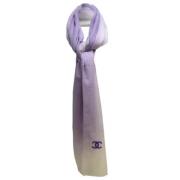 Pre-owned Cashmere scarves Chanel Vintage , Purple , Dames