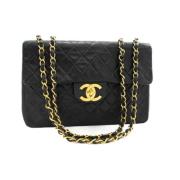 Pre-owned Leather chanel-bags Chanel Vintage , Black , Dames