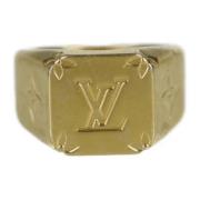Pre-owned Metal rings Louis Vuitton Vintage , Yellow , Dames