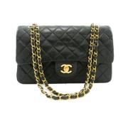 Pre-owned Leather chanel-bags Chanel Vintage , Black , Dames