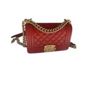 Pre-owned Leather chanel-bags Chanel Vintage , Red , Dames