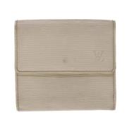 Beige Leren Louis Vuitton Portemonnee Louis Vuitton Vintage , Beige , ...