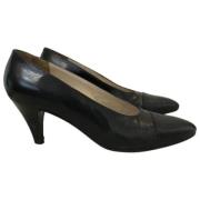 Pre-owned Leather heels Chanel Vintage , Black , Dames