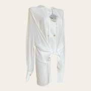 Pre-owned Polyester dresses Loewe Pre-owned , White , Dames