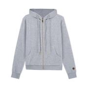 Grijze Melange Hoodie Jas Busnel , Gray , Dames