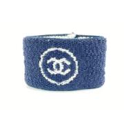 Tweedehands Blauw Stoffen Armband, Afmetingen: Lengte: 3 Chanel Vintag...