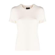 Bone Stretch Katoen Modal T-Shirt Thom Krom , White , Dames