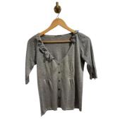 Pre-owned Silk tops Prada Vintage , Gray , Dames