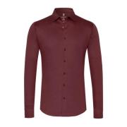 Bordeaux Overhemdjurk - Slim Fit Desoto , Red , Heren