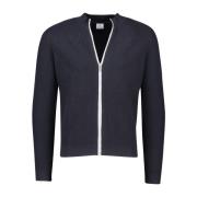 Donkerblauwe Katoenen Cardigan met Rits Blue Industry , Blue , Heren