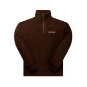 Fleece Jumper met kwart rits Daily Paper , Brown , Heren