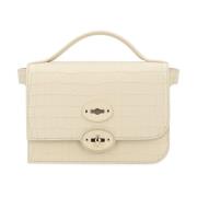 Bedrukte Leren Handtas - Ella Cayman, Beige Zanellato , Beige , Dames