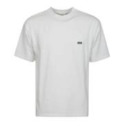 Grappig Wit Katoenen T-Shirt met Geborduurd Logo Drole de Monsieur , W...
