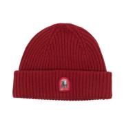 Logo Wollen Beanie voor Heren Parajumpers , Red , Heren