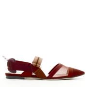 Pre-owned Fabric flats Fendi Vintage , Red , Dames