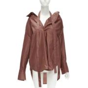 Pre-owned Silk tops Valentino Vintage , Brown , Dames
