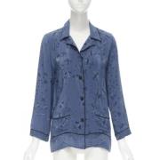 Pre-owned Silk tops Valentino Vintage , Blue , Dames