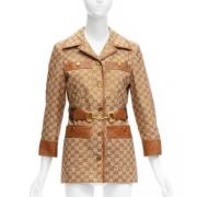 Pre-owned Cotton outerwear Gucci Vintage , Brown , Dames
