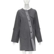 Pre-owned Wool outerwear Miu Miu Pre-owned , Gray , Dames