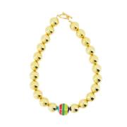 Kleurrijke Hart Hanger Ketting Timeless Pearly , Yellow , Dames