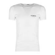 Aansluitend Ronde Hals T-shirt Iceberg , White , Heren