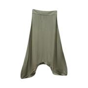Pre-owned Silk bottoms Yves Saint Laurent Vintage , Gray , Dames