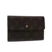 Bruine Canvas Louis Vuitton Portemonnee Louis Vuitton Vintage , Brown ...