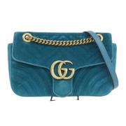 Pre-owned Suede gucci-bags Gucci Vintage , Blue , Dames