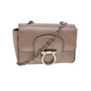 Pre-owned Leather shoulder-bags Salvatore Ferragamo Pre-owned , Beige ...