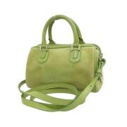 Pre-owned Suede handbags Armani Pre-owned , Green , Dames