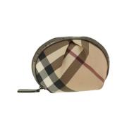 Pre-owned Leather pouches Burberry Vintage , Beige , Dames