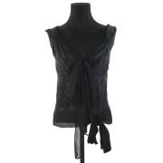 Pre-owned Silk tops Jean Paul Gaultier Pre-owned , Black , Dames