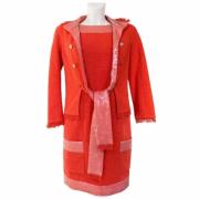 Pre-owned Cotton outerwear Chanel Vintage , Orange , Dames