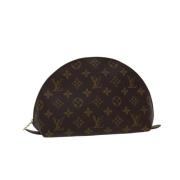 Tweedehands Bruin Canvas Louis Vuitton Cosmetische Tas Louis Vuitton V...