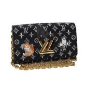 Pre-owned Canvas louis-vuitton-bags Louis Vuitton Vintage , Black , Da...