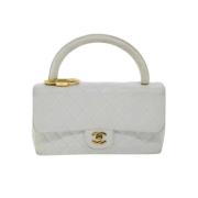 Pre-owned Fabric chanel-bags Chanel Vintage , White , Dames