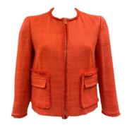 Tweedehands Oranje Katoenen Chanel Blazer Chanel Vintage , Orange , Da...