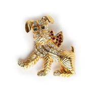 honden boog broche Kenneth Jay Lane Pre-owned , Yellow , Dames
