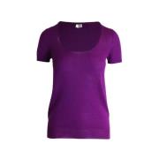 Pre-owned Wool tops Yves Saint Laurent Vintage , Purple , Dames