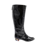 Pre-owned Leather boots Casadei Pre-owned , Black , Dames